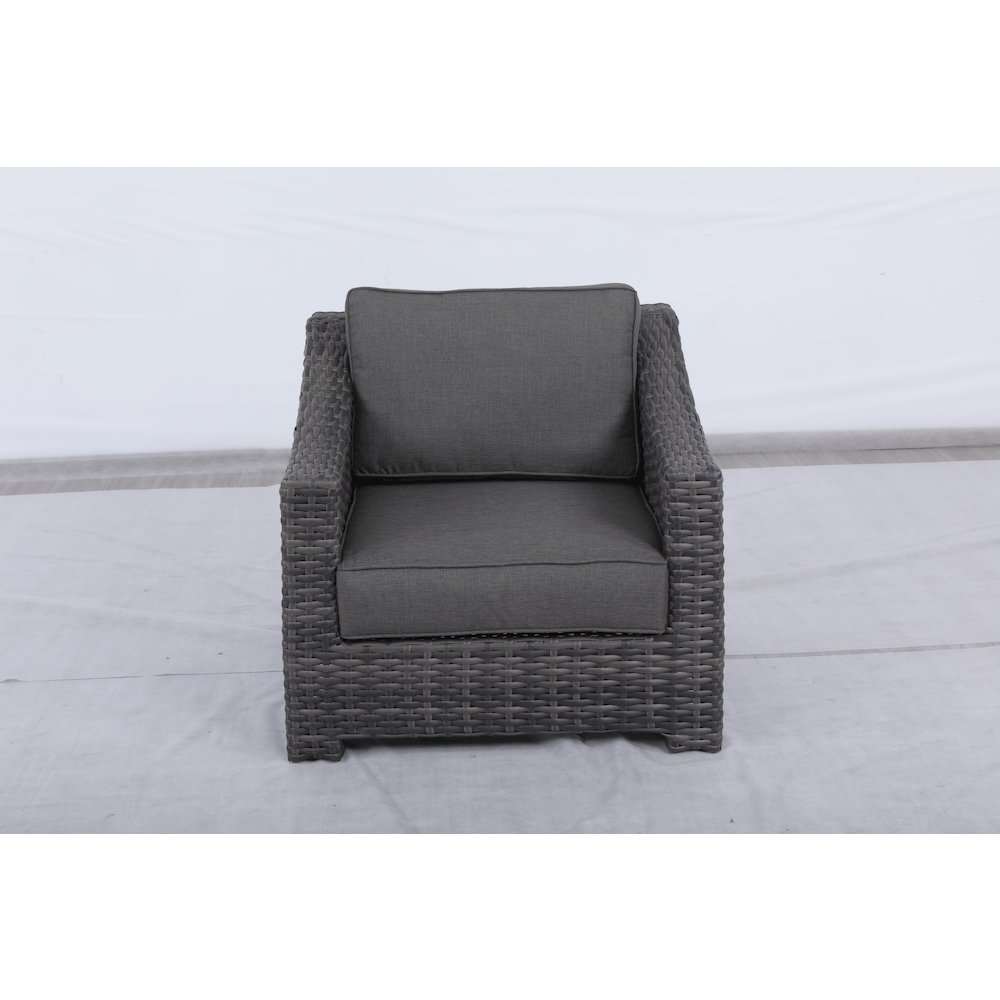 Bora Bora Wicker Rattan Club Chair with Olefin Cushion. Picture 3