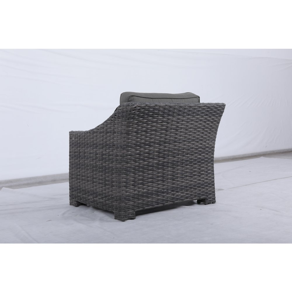 Bora Bora Wicker Rattan Club Chair with Olefin Cushion. Picture 5