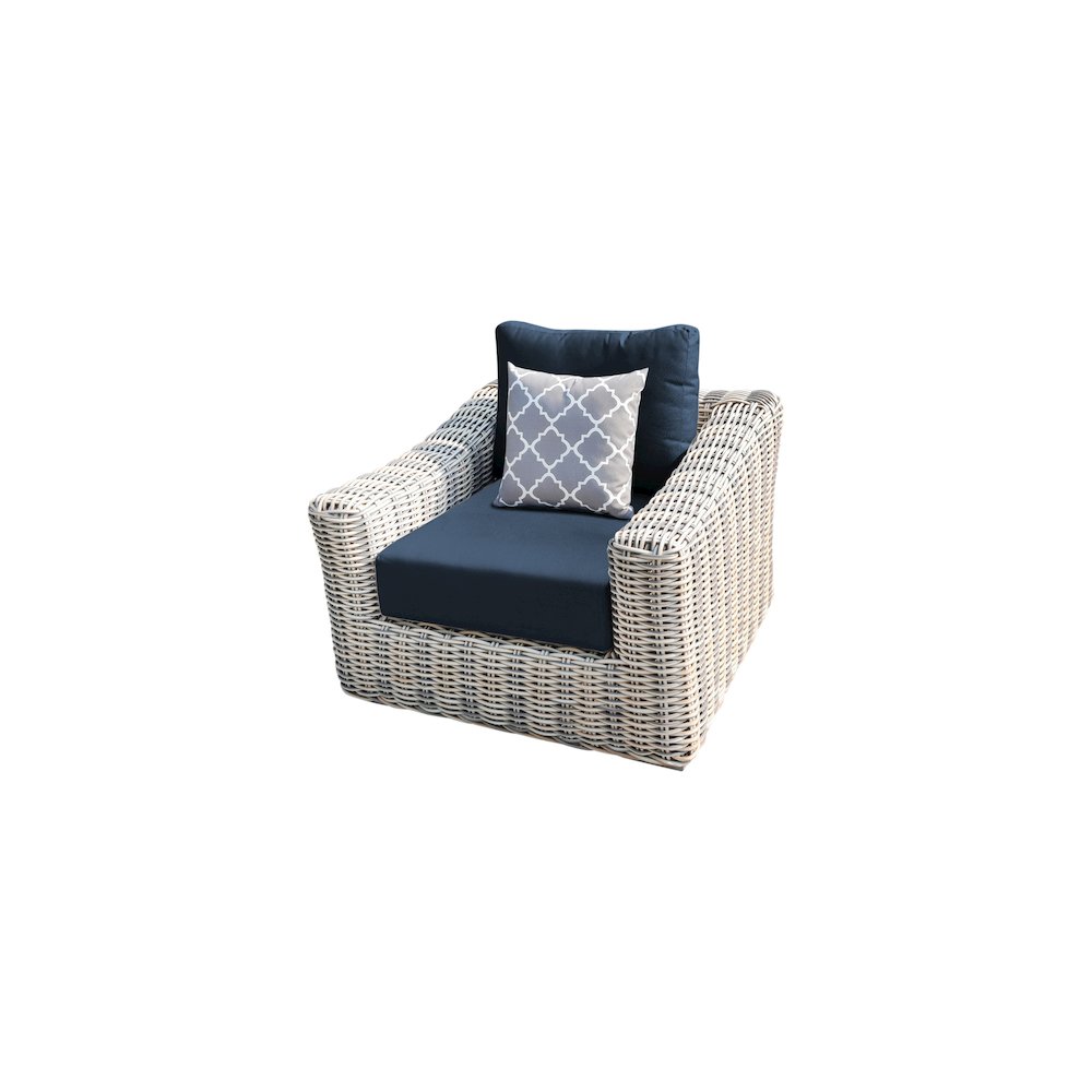 Hawaii Arm Chair with Blue Cushion. Picture 1