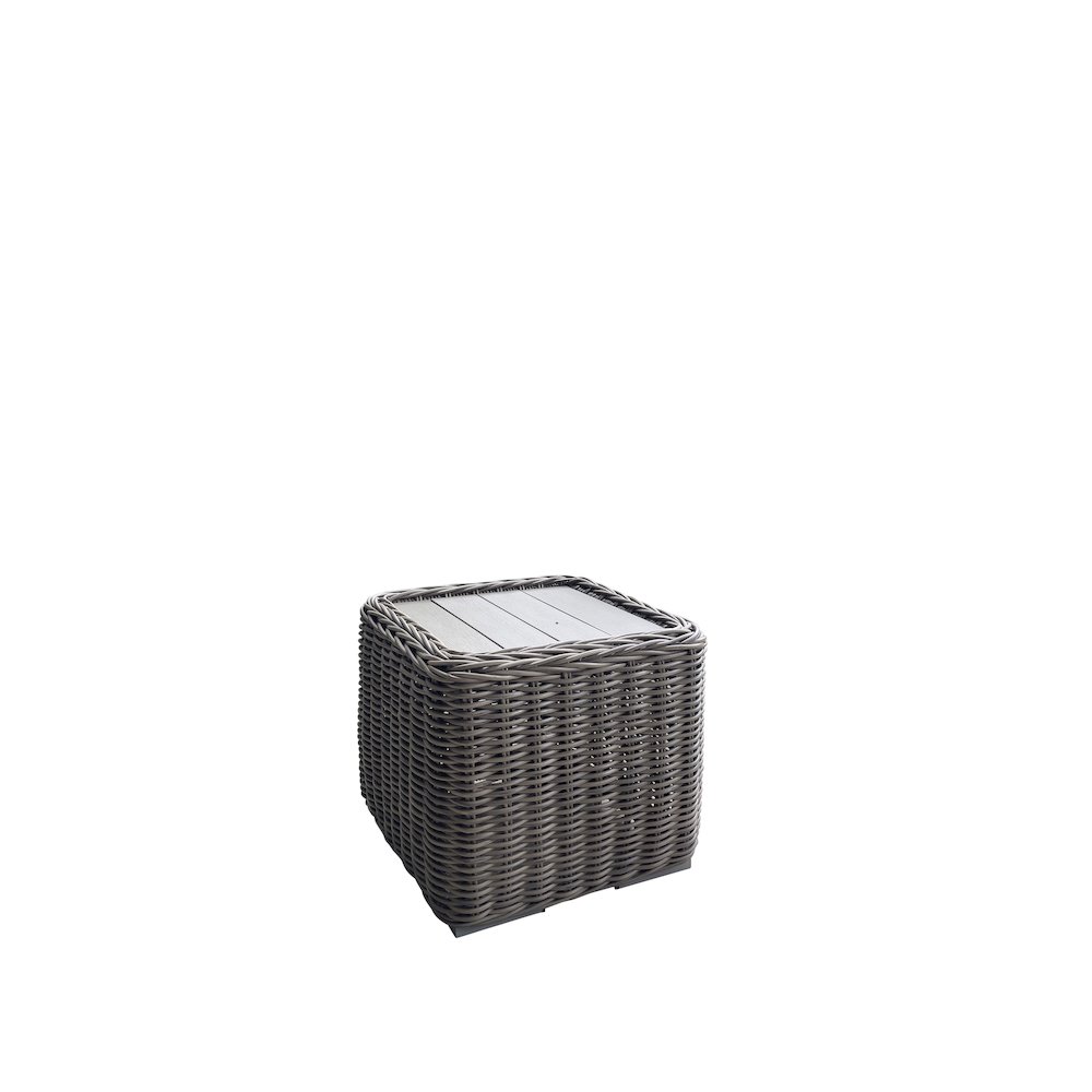 Tulum End Table, Dark Beige. Picture 2