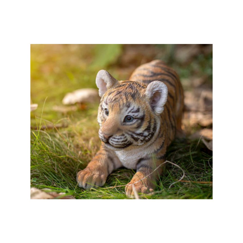 Playing Tiger Baby Statue. Picture 3