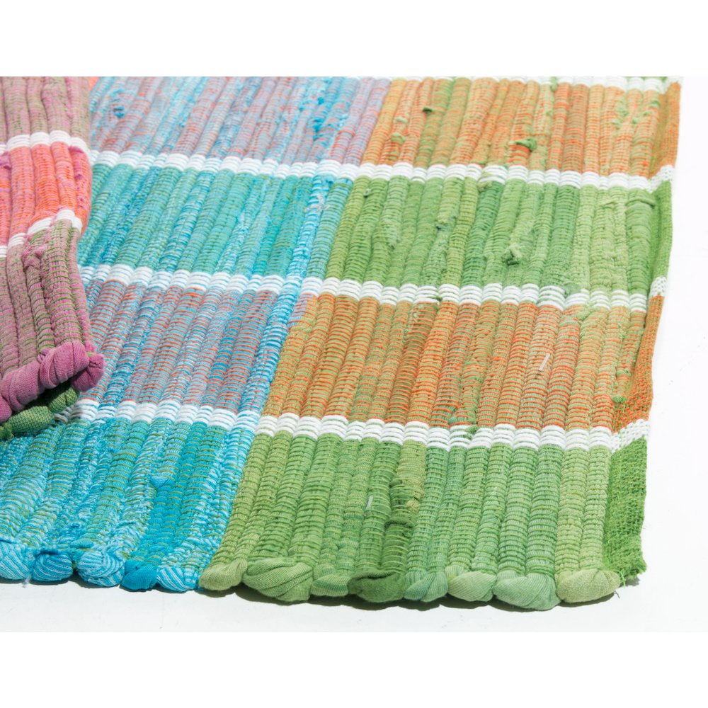 Colored Plaid Doormat in Cotton Material. Picture 4