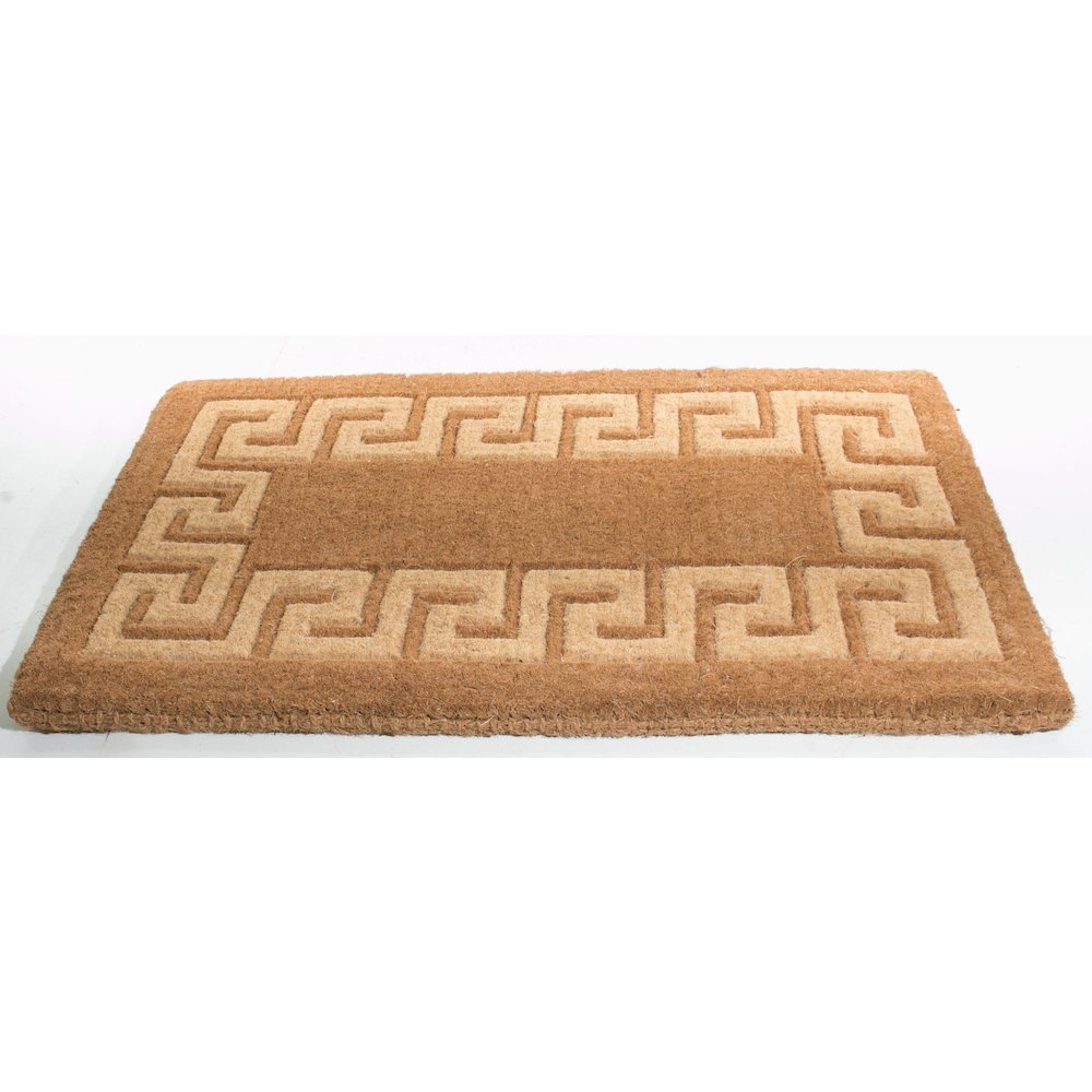 Greek Key Doormat in Coir Material. Picture 1