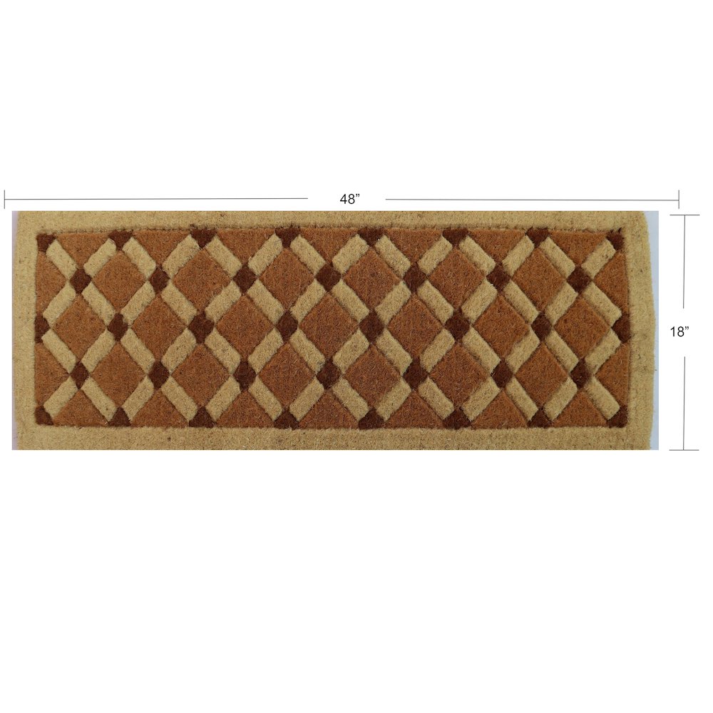 Cross Board Doormat in Coir Material. Picture 2