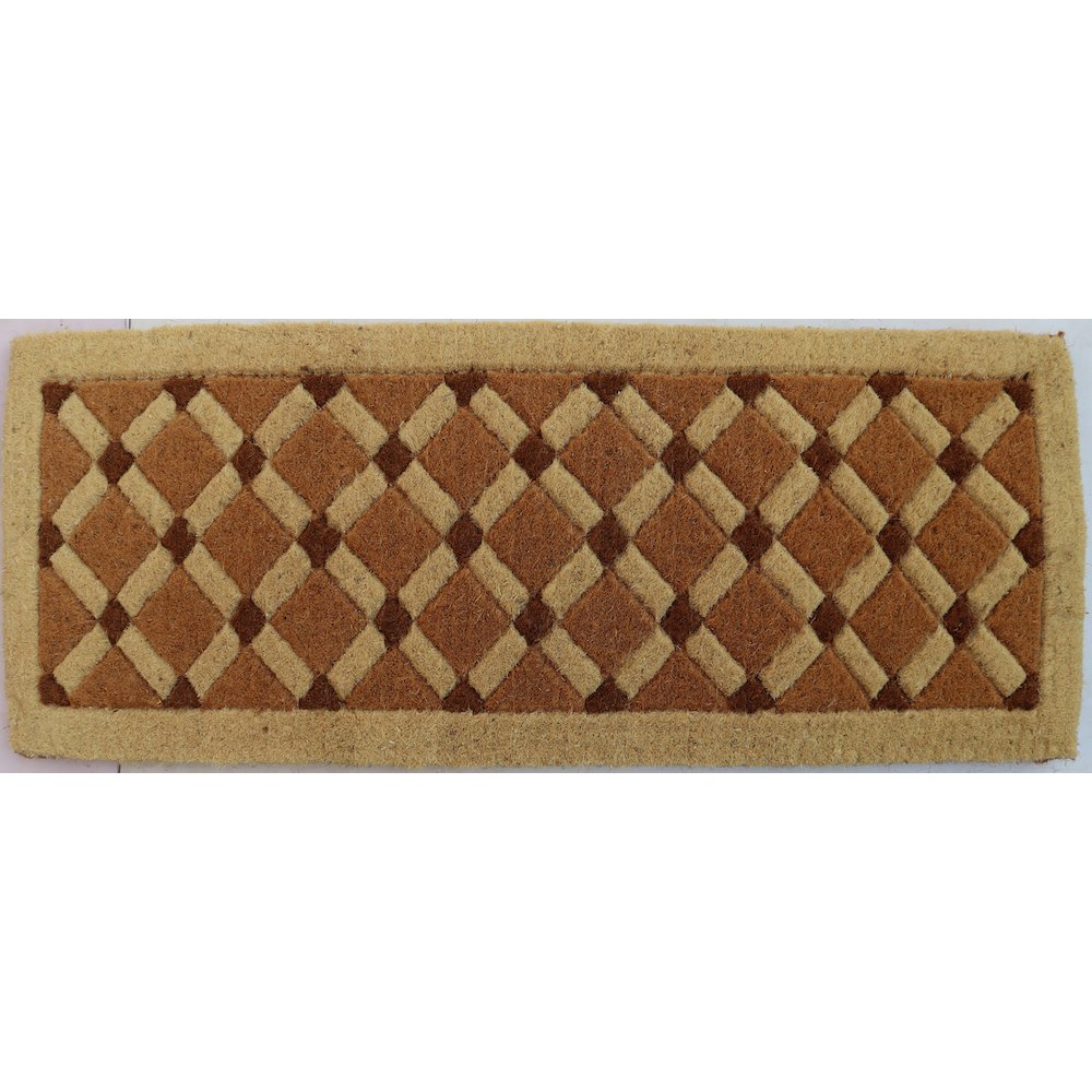 Cross Board Doormat in Coir Material. Picture 1