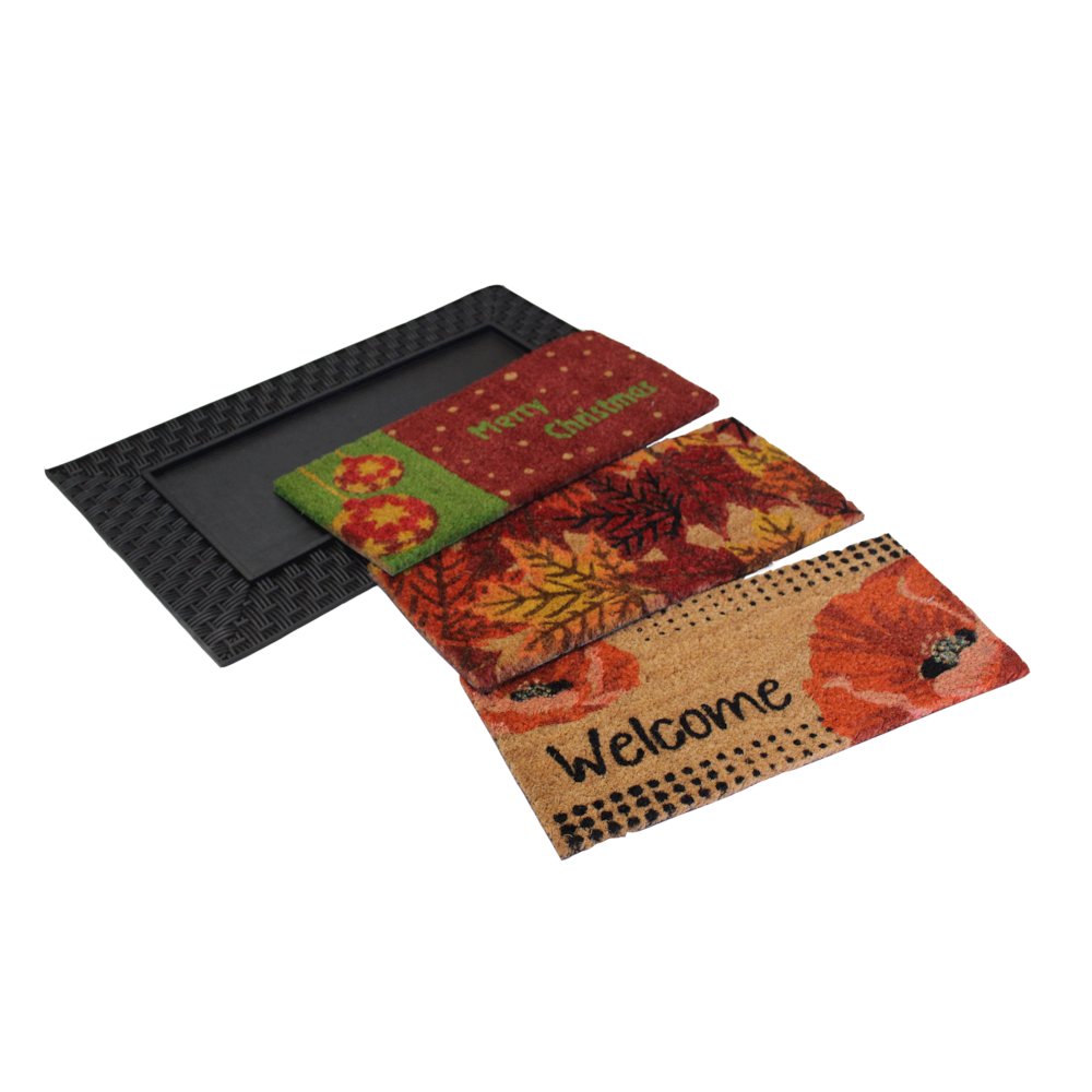 Seasonal Doormat in Coir/PVC Material. Picture 1