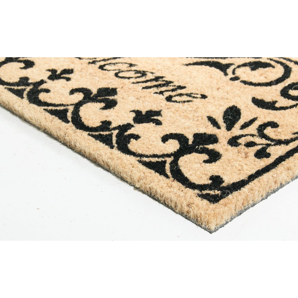 Welcome Fleur De Lis Doormat in Coir/PVC Material. Picture 3