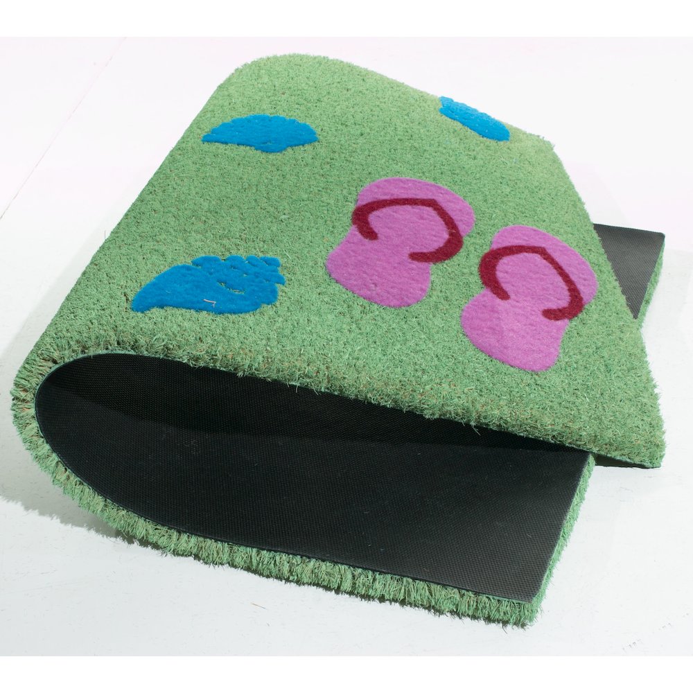 Sandy Flip Flop Doormat in Coir/PVC Material. Picture 2