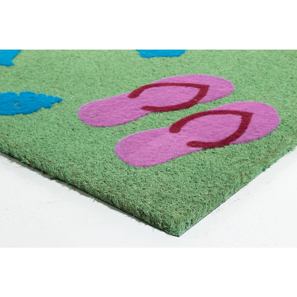 Sandy Flip Flop Doormat in Coir/PVC Material. Picture 3