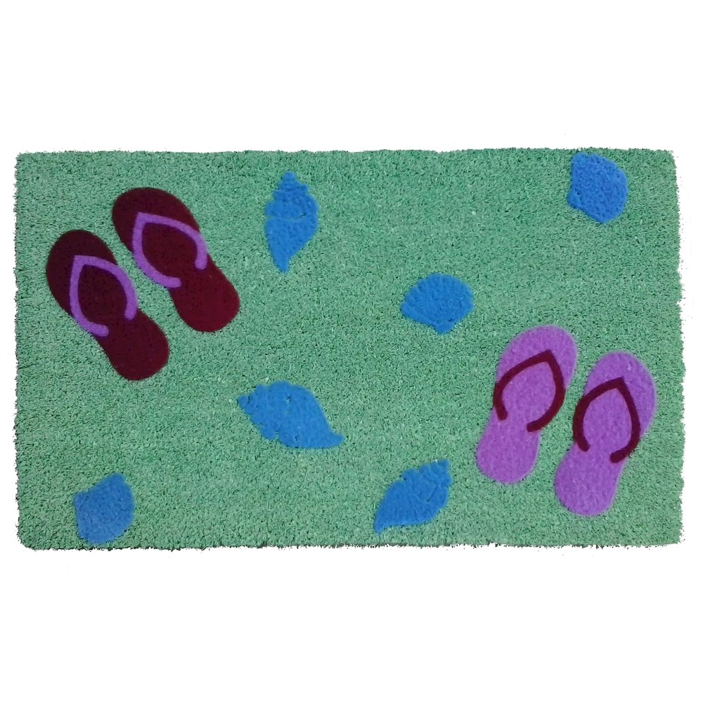 Sandy Flip Flop Doormat in Coir/PVC Material. Picture 1