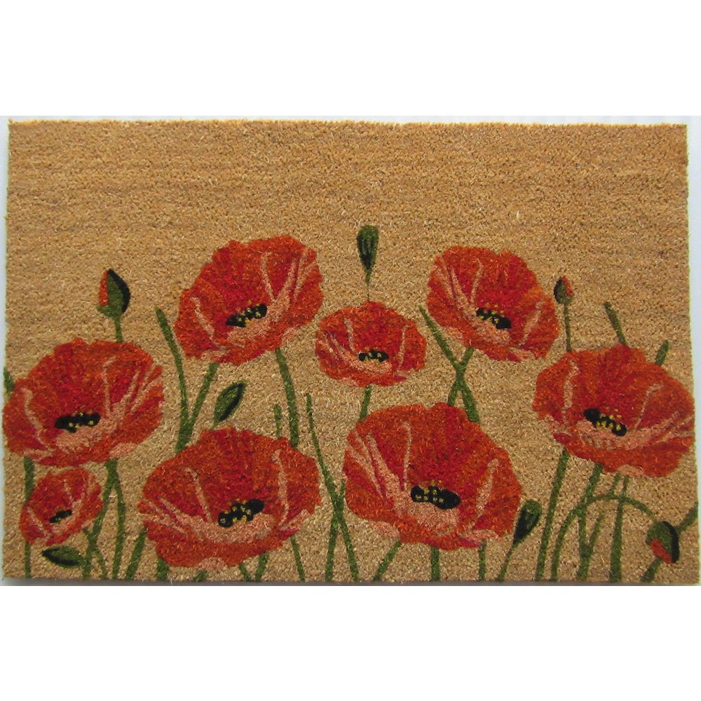 Poppy Doormat in Coir/PVC Material. Picture 1