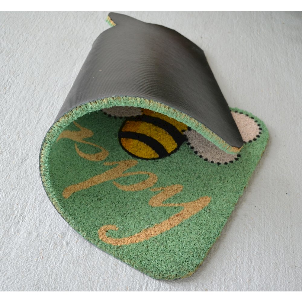 Bee Happy Doormat in Coir/PVC Material. Picture 3