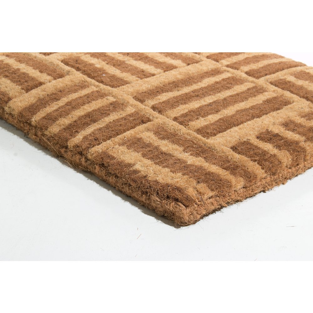 Criss Cross Doormat in Coir Material. Picture 4