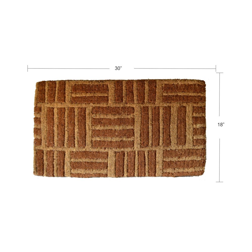 Criss Cross Doormat in Coir Material. Picture 5