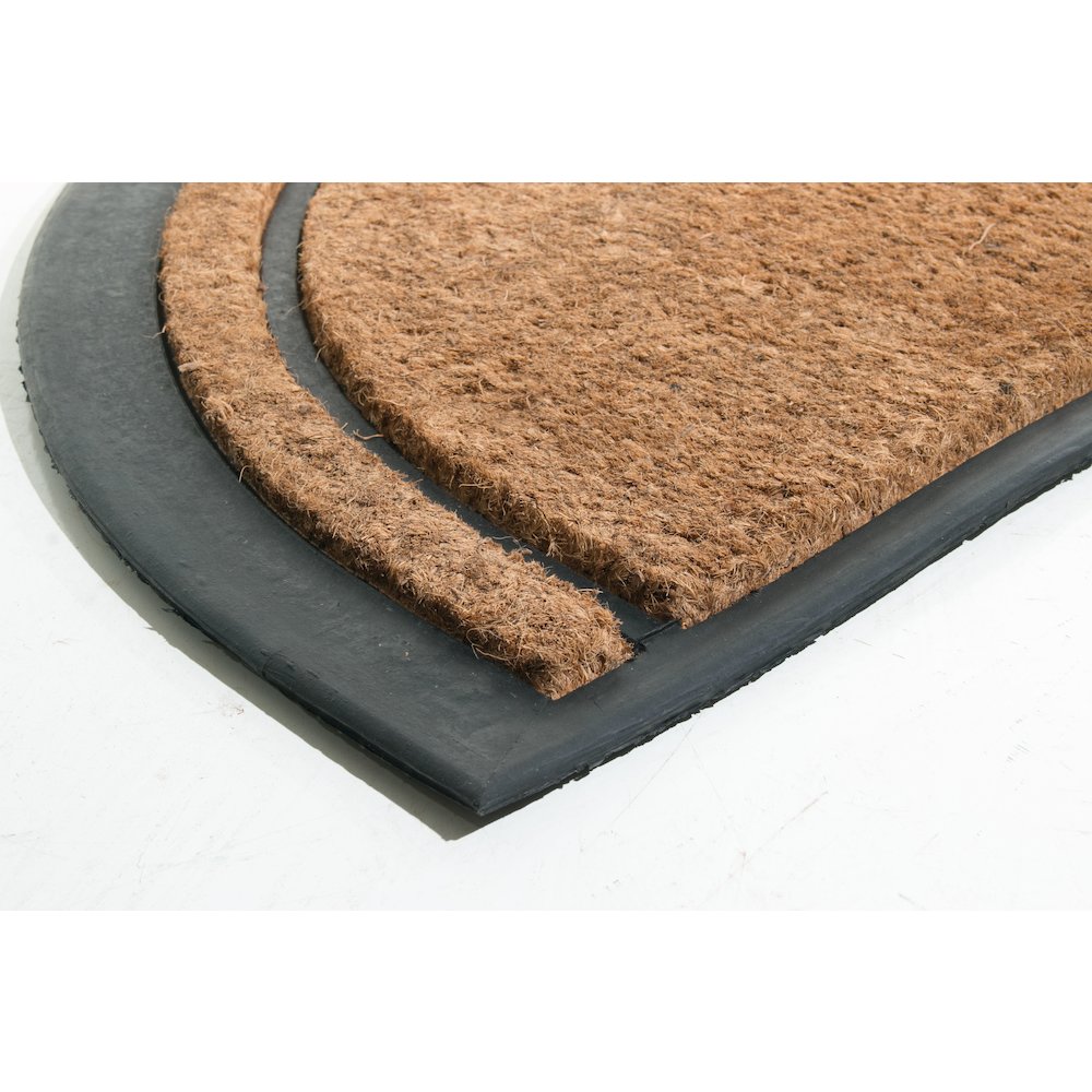 York Half Round Doormat in Coir/ Rubber Material. Picture 2