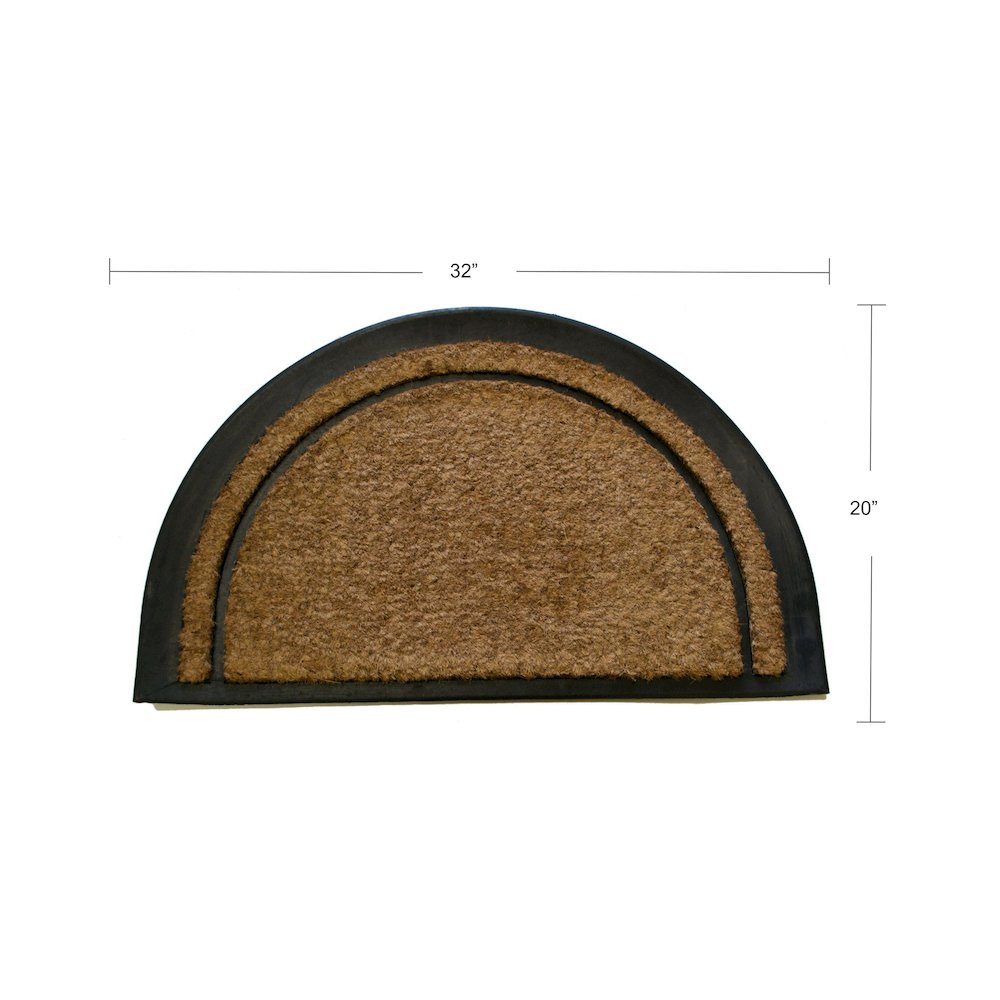 York Half Round Doormat in Coir/ Rubber Material. Picture 3