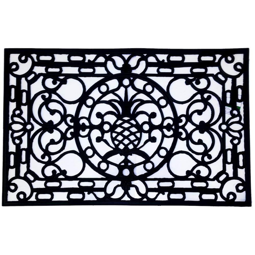 Pineapple Rectangle Doormat in Rubber Material. Picture 1