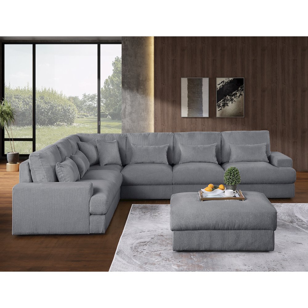 L Shaped Couch Sectional Sofa for Modern Living Room Large Couches. Picture 3