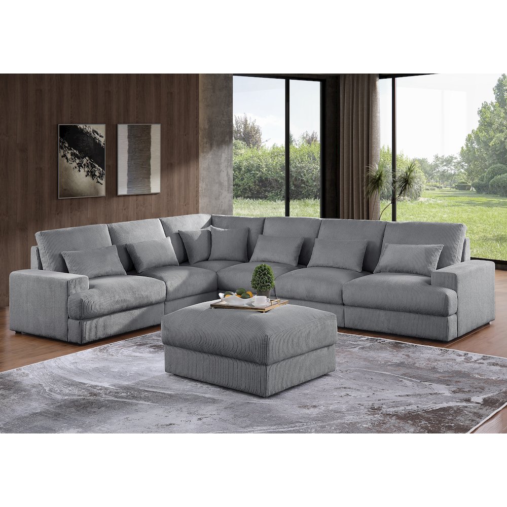 L Shaped Couch Sectional Sofa for Modern Living Room Large Couches. Picture 5