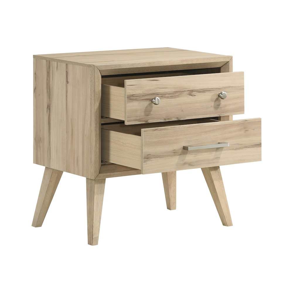 Lexicon Marrin Asian Hardwood Nightstand in Natural Oak. Picture 4