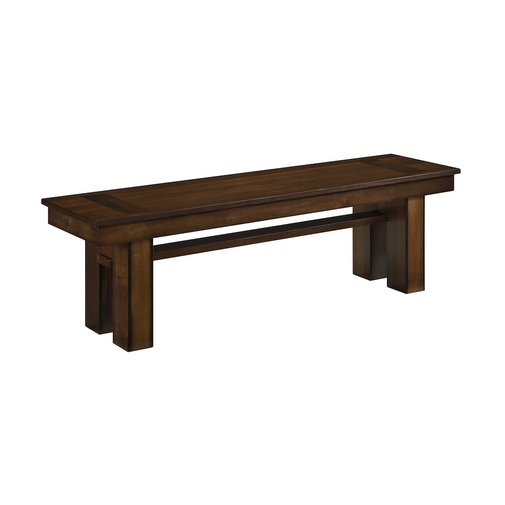 Sedley Poplar Bench in Walnut. Picture 1