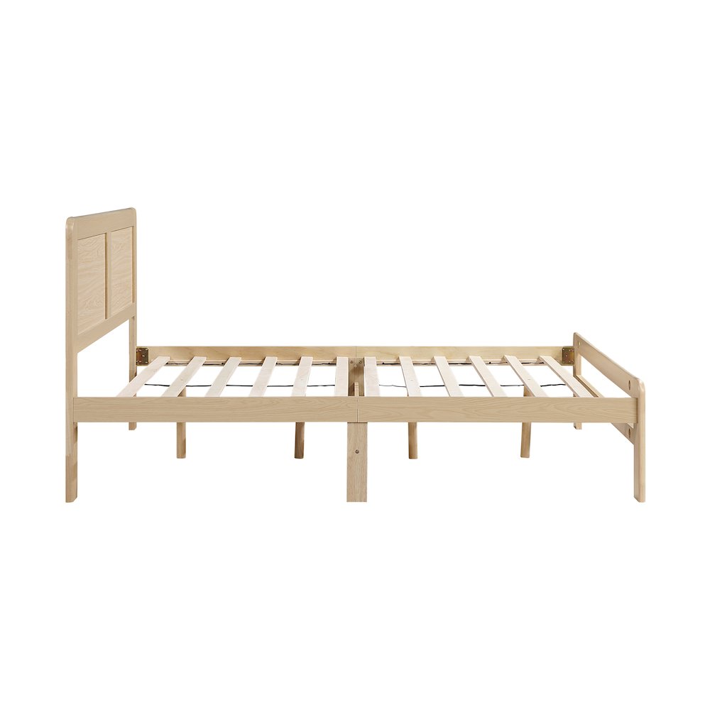Carter Asian Hardwood Queen Platform Bed in Natural. Picture 10