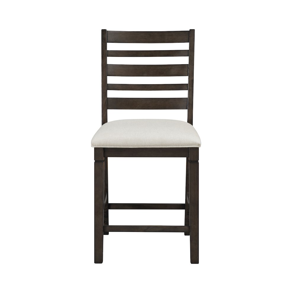 Victoria Asian Hardwood Counter Height Chair, Set of 2 in Dark Espresso. Picture 5