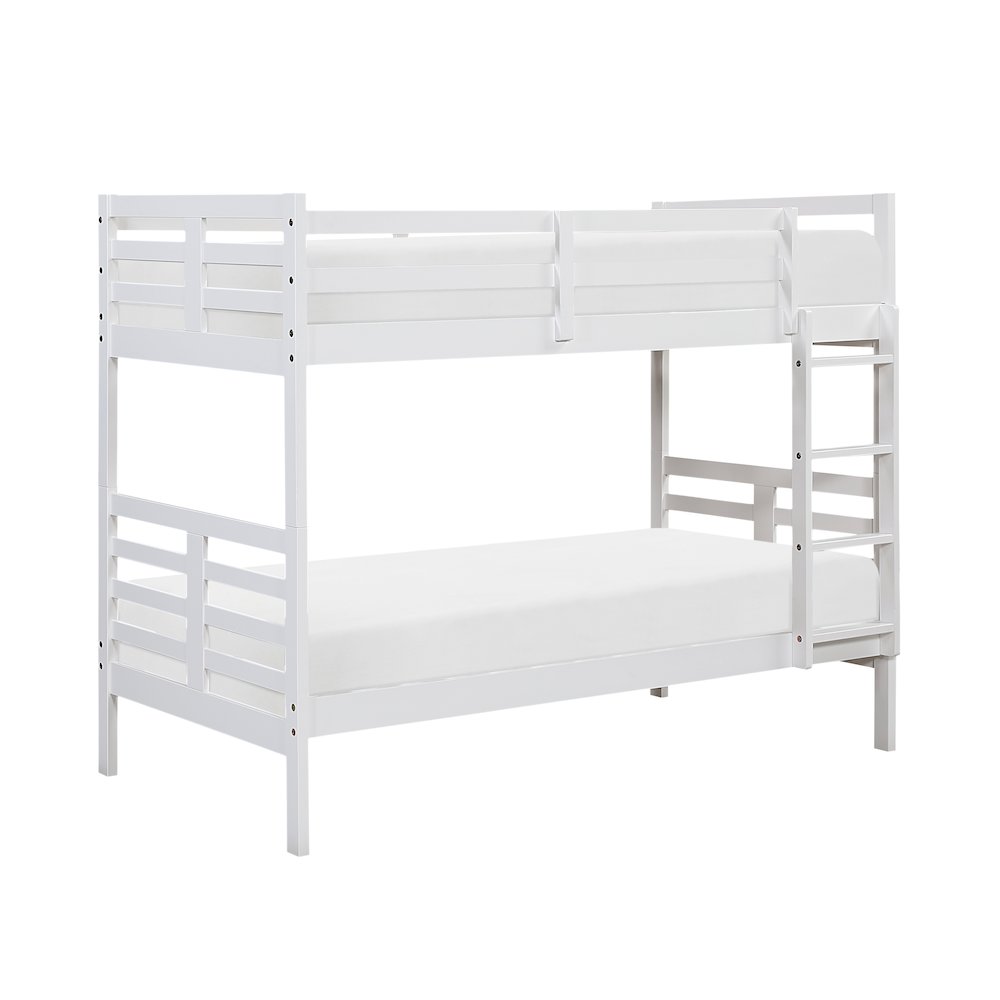 Darden Pine Twin/Twin Bunk Bed in White. Picture 1