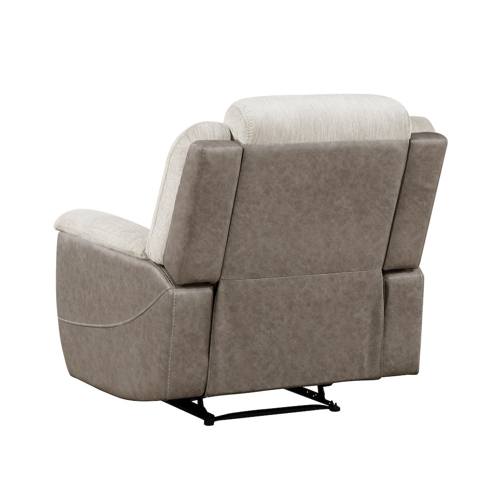 Harriette Chenille Reclining Chair in Beige. Picture 5