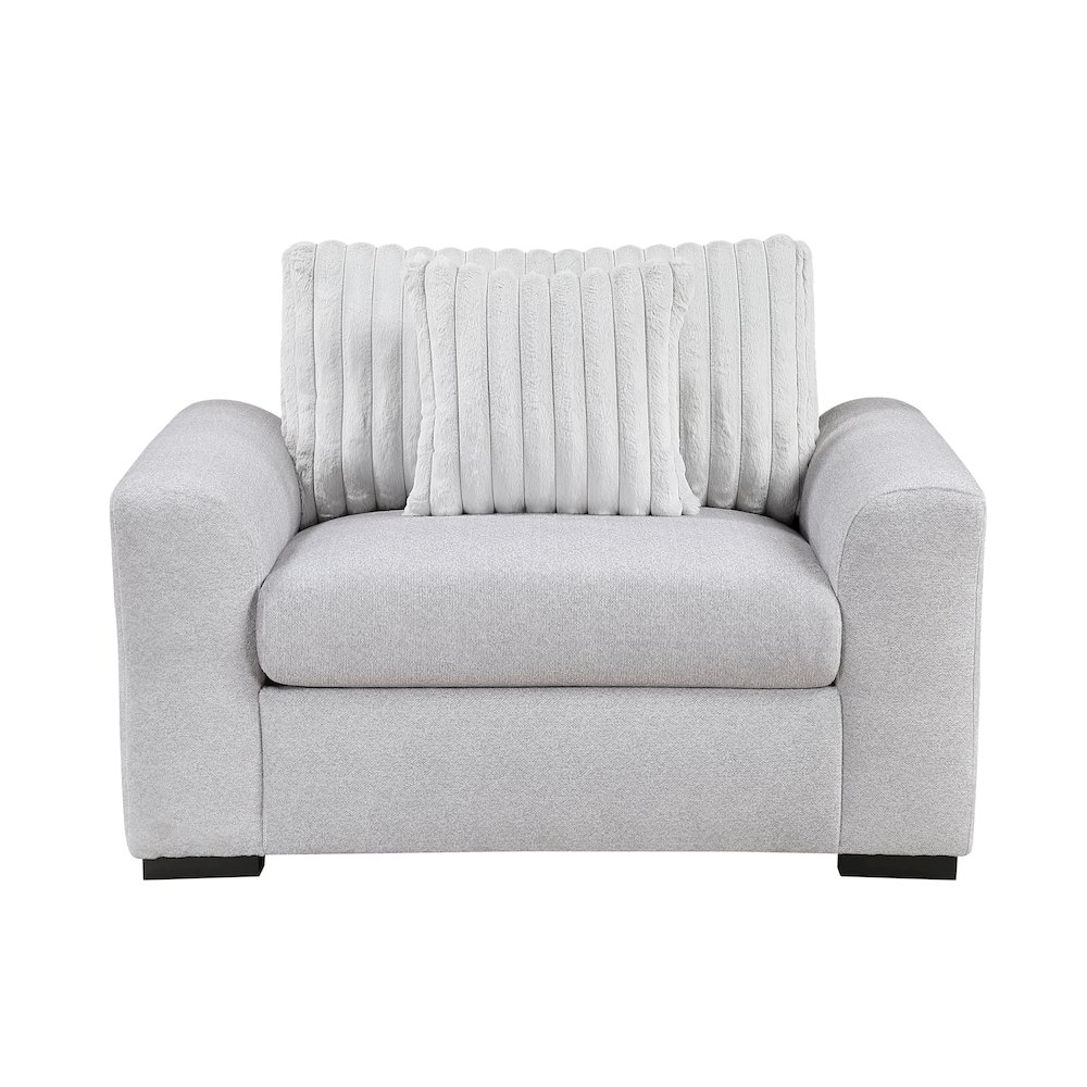 Athena Textured Chair in Gray. Picture 6