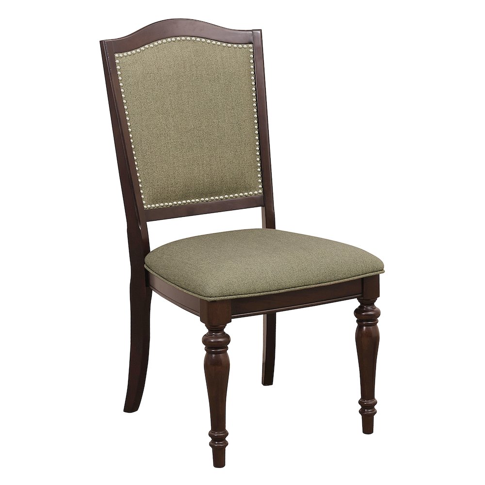 Marston Asian Hardwood Dining Side Chair, Set of 2 in Dark Cherry. Picture 1