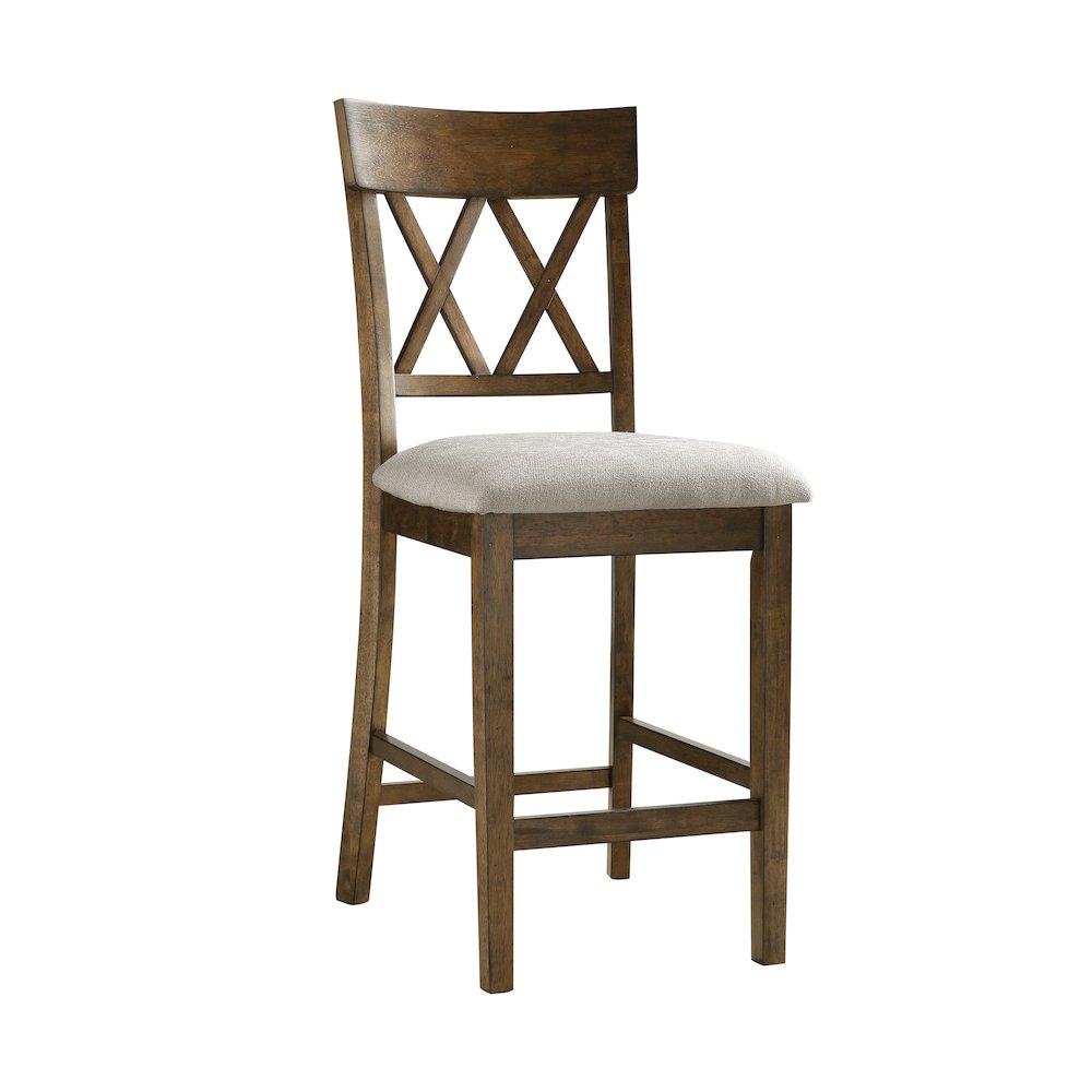 Balin Textured Counter Height Dining Chair, set of 2 in Gray. Picture 1