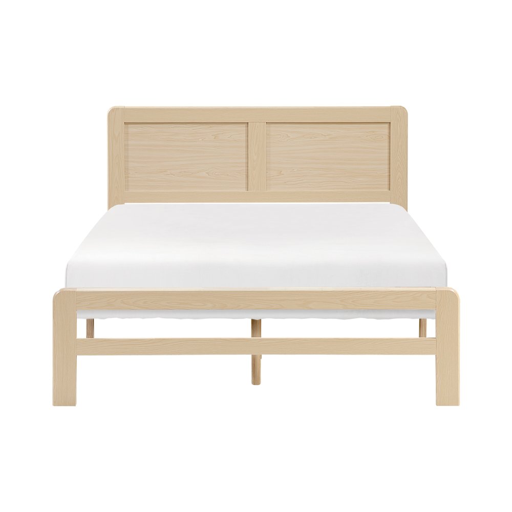 Carter Asian Hardwood Queen Platform Bed in Natural. Picture 6