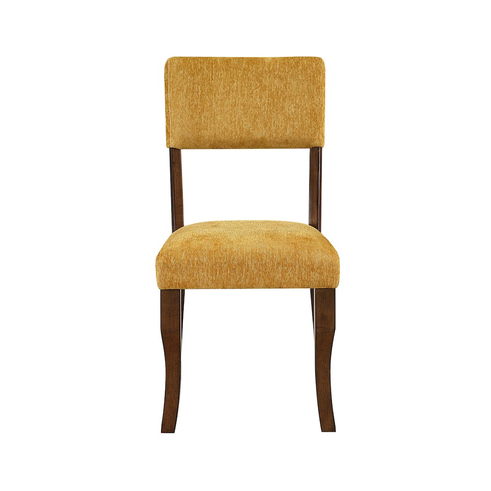 Aiden Chenille Side Chair in Mustard. Picture 4