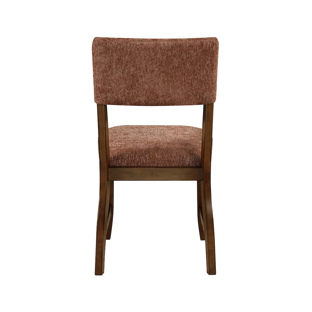 Aiden Chenille Side Chair in Rust. Picture 3
