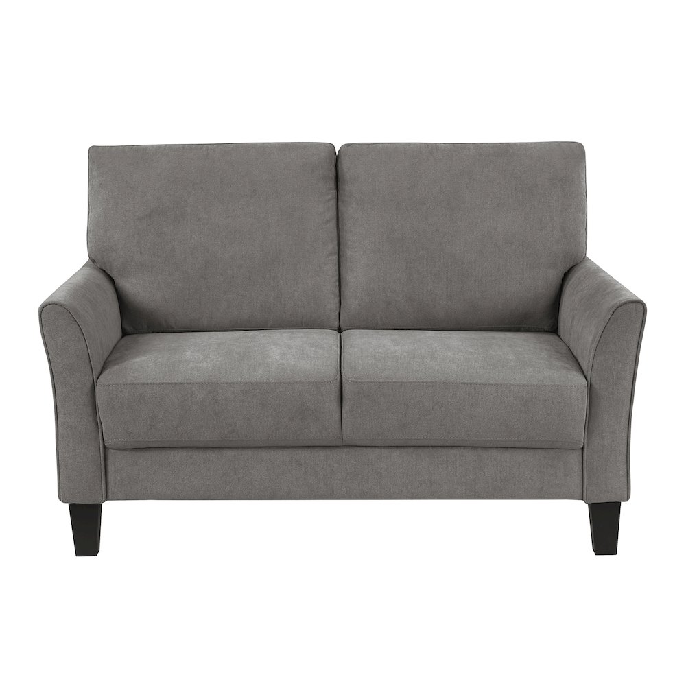 Aliana Textured Love Seat in Chocolate. Picture 5