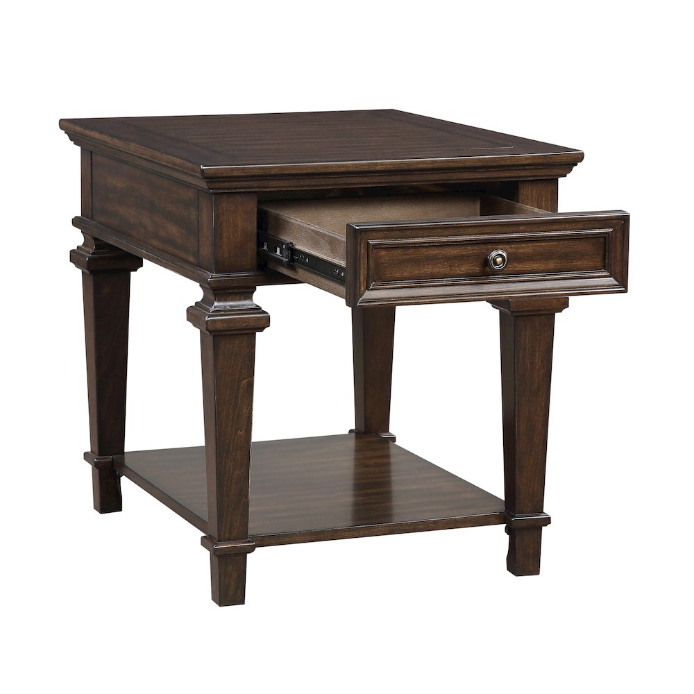 Tobias Poplar End Table in Espresso. Picture 5