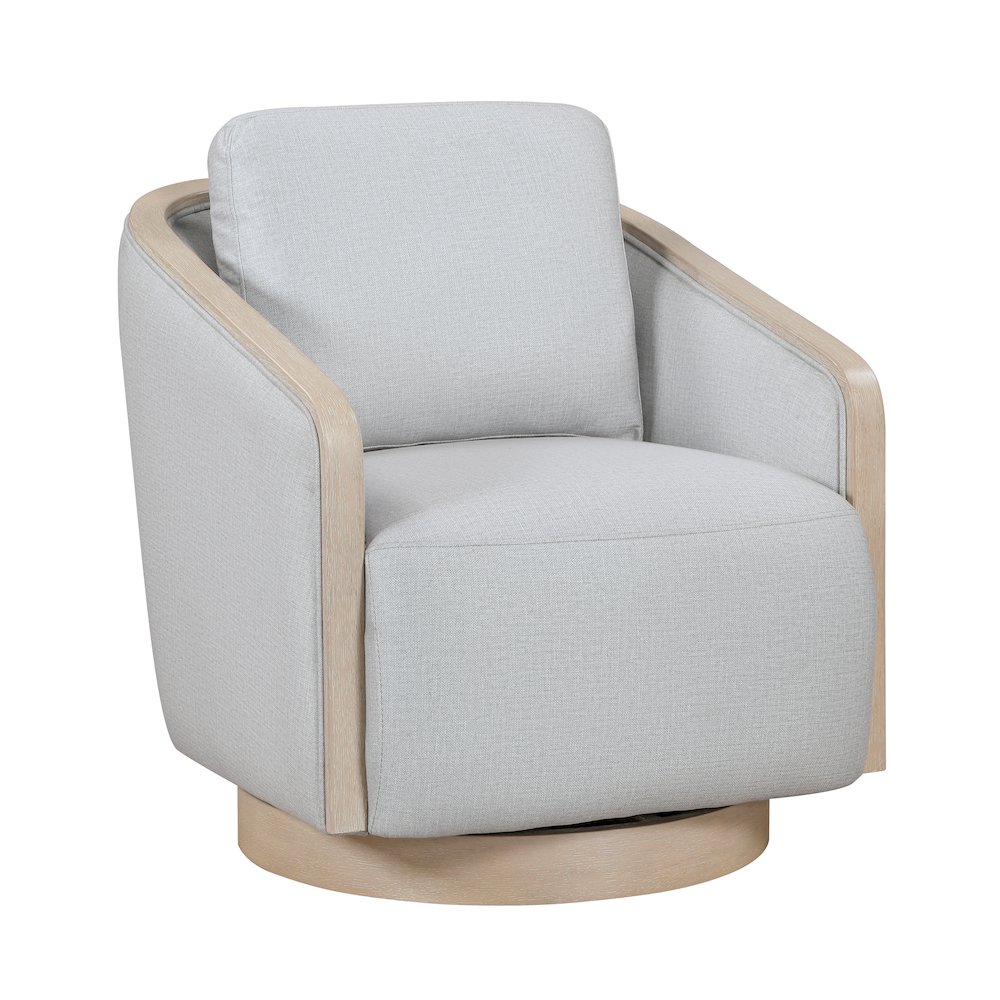 Hugo Textured Swivel Chair in Gray. Picture 1