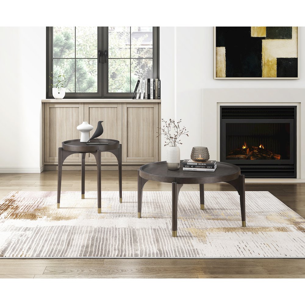 Anton Asian Hardwood Cocktail Table in Dark Brown. Picture 2