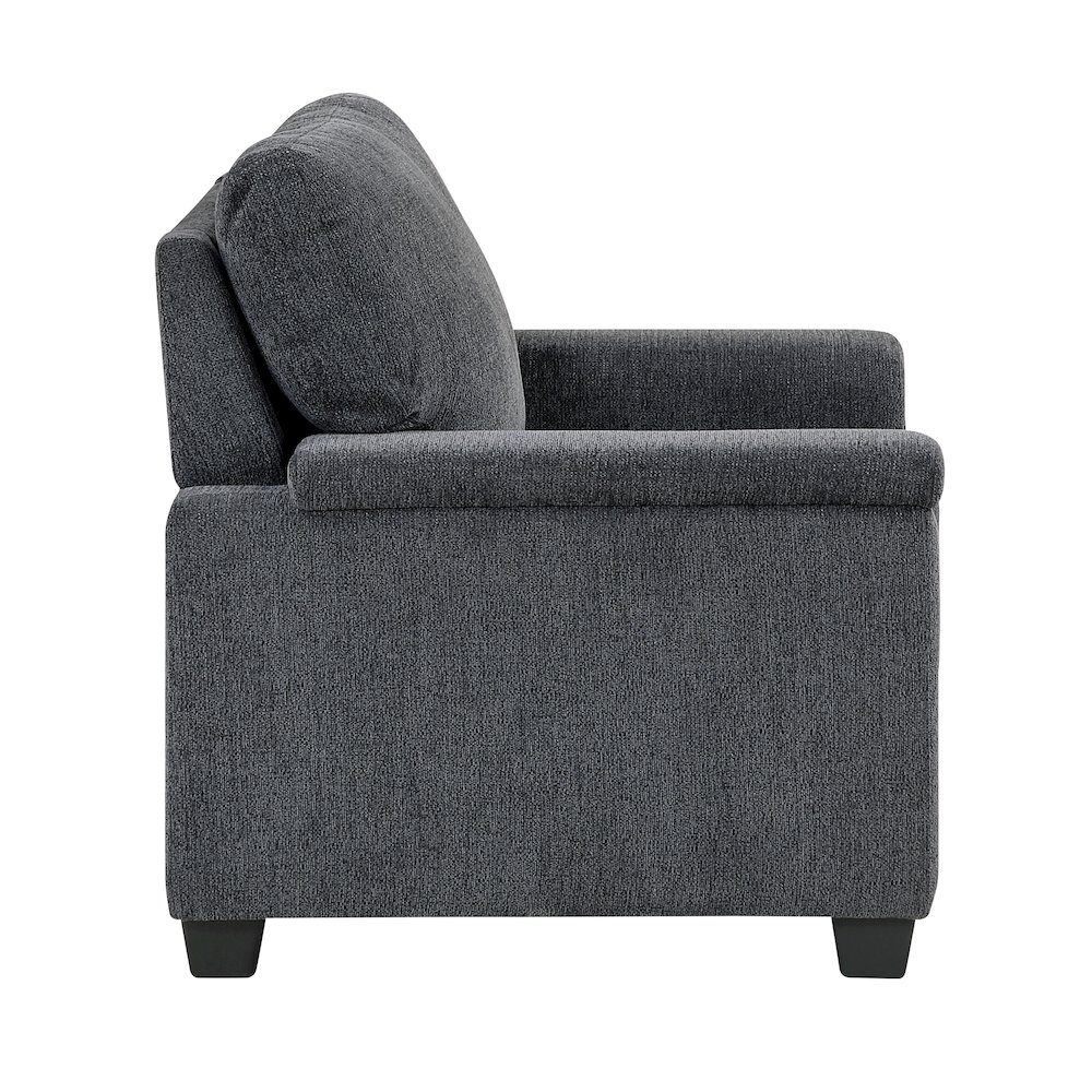Chelsea Chenille Chair in Dark Gray. Picture 7