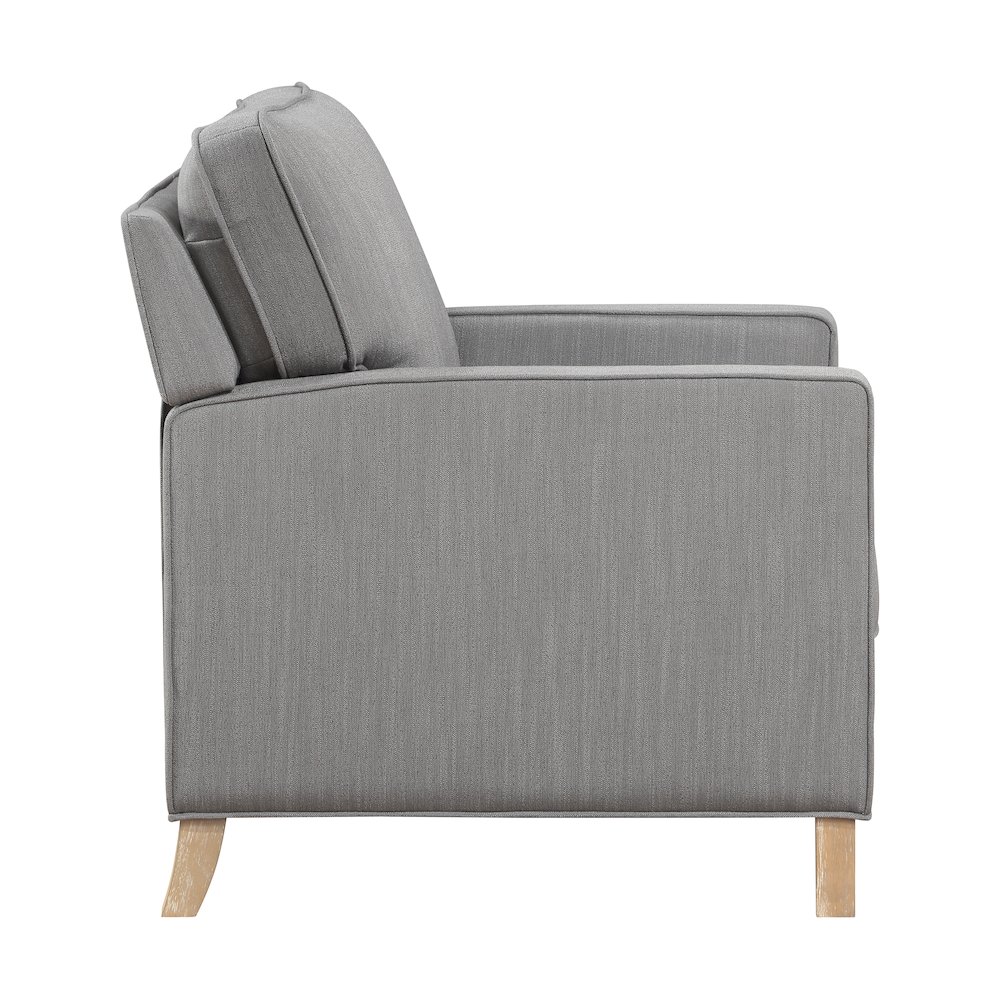 Hampstead Textured Push Back Reclining Chair in Gray. Picture 6