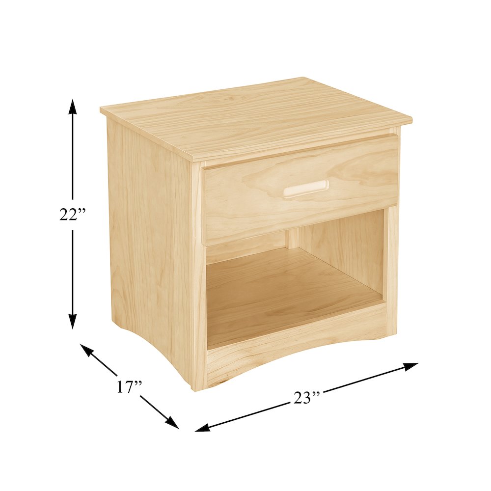 Bartly Pine Night Stand in Natural Pine. Picture 5
