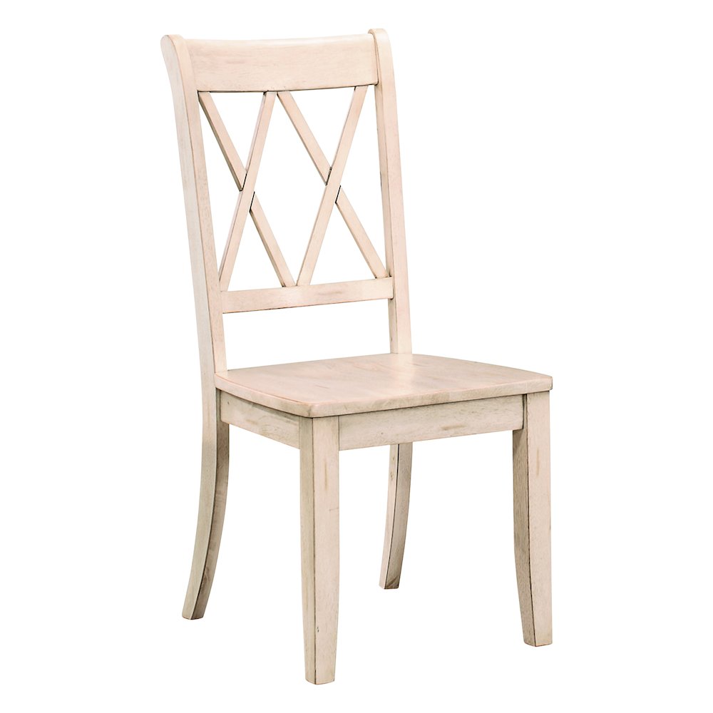 Janina Wood Dining Room Side Chair, set of 2 in White. Picture 1