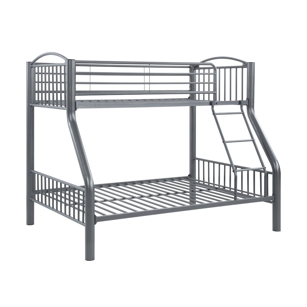 Beckett Metal Twin Over Full Metal Bunk Bed in Gray. Picture 2