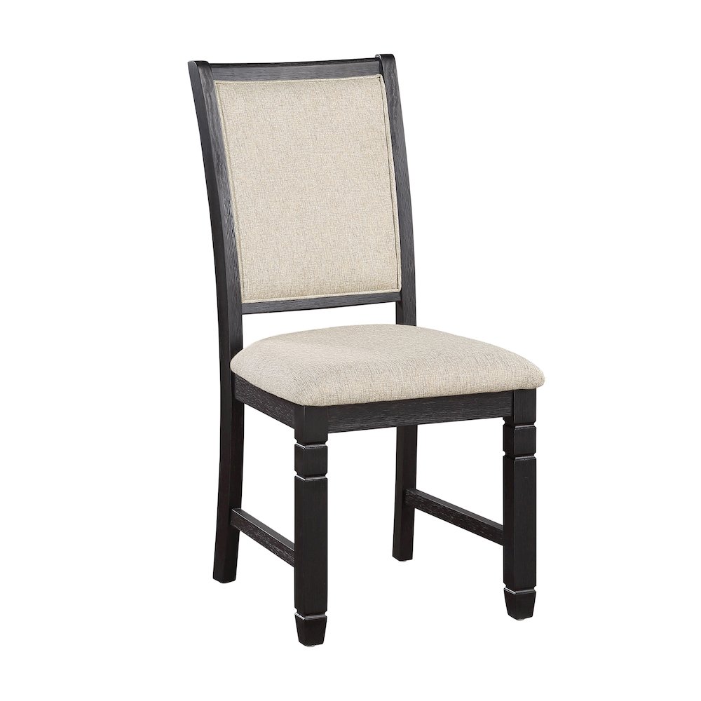 Asher Textured Dining Room Side Chair, set of 2 in Beige. Picture 1