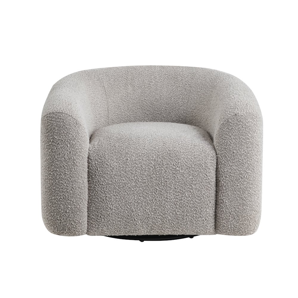 Caldera Boucle Swivel Chair in Gray. Picture 4