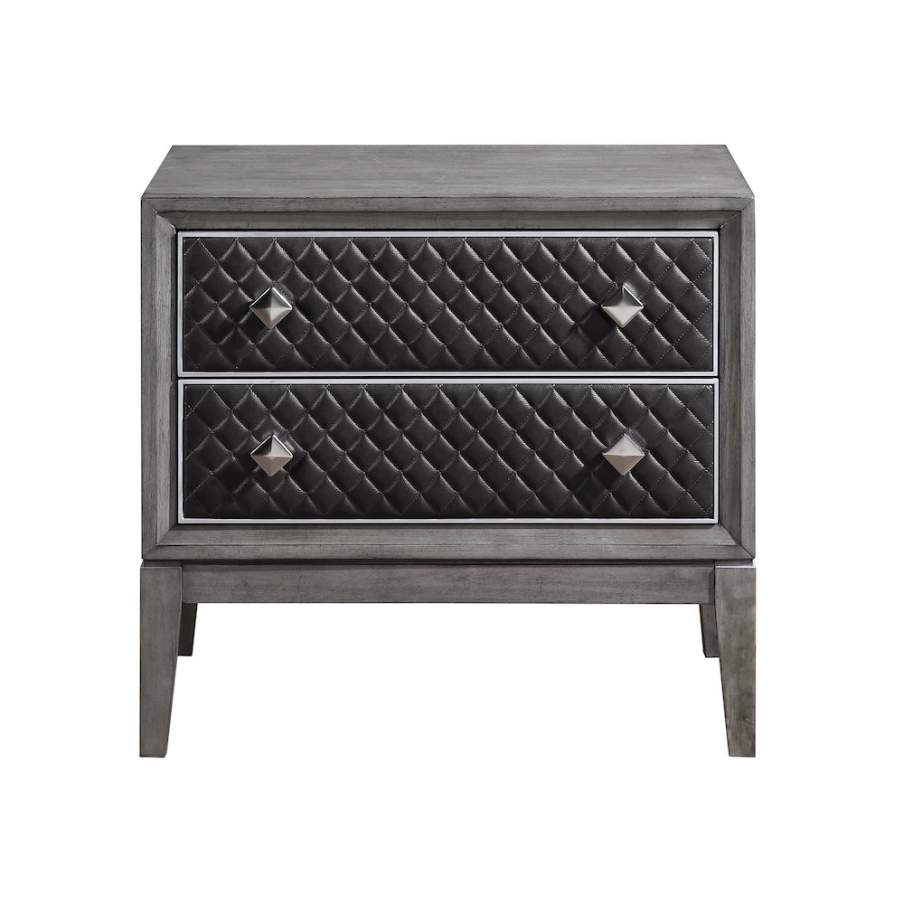 West End Poplar Nightstand in Wire-Brushed Gray. Picture 3