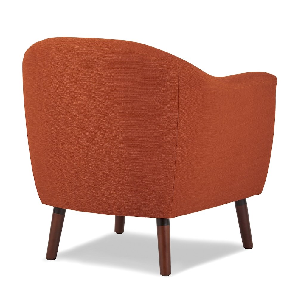 Lexicon Lucille Textured Fabric Accent Chair in Orange. Picture 3