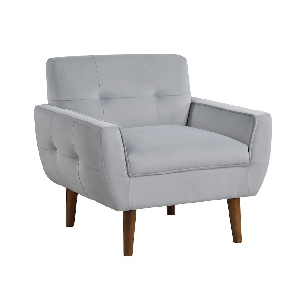 Lexicon Meadow Textured Fabric Accent Chair in Gray. Picture 1