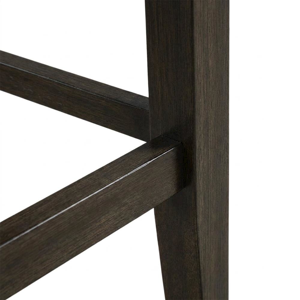 Wood Veneer Counter Height Dining Table Set with Bar Stools, Brown, Set of 3. Picture 8